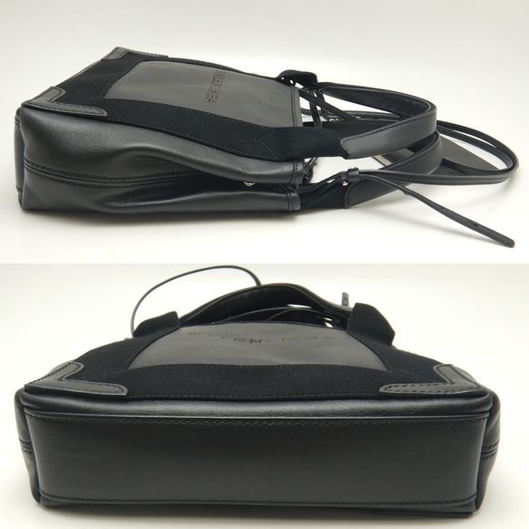 Balenciaga Navy Cabas XS Tote Bag Canvas Leather Black - Picture 3 of 8